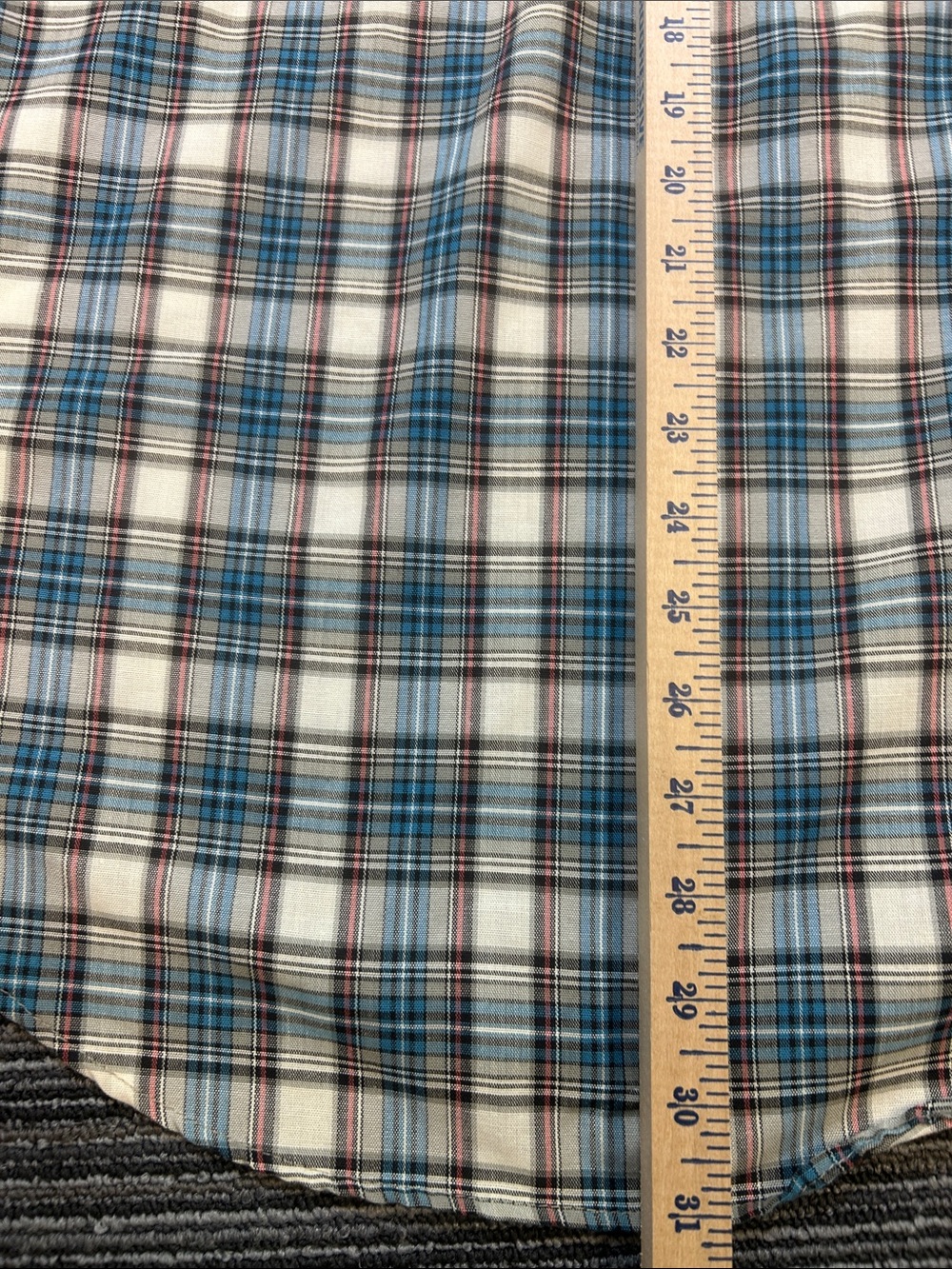 VTG Big Mac 80s Plaid Long Sleeve Lightweight Mens Cotton/Poly Button Work Shirt - Picture 7 of 7